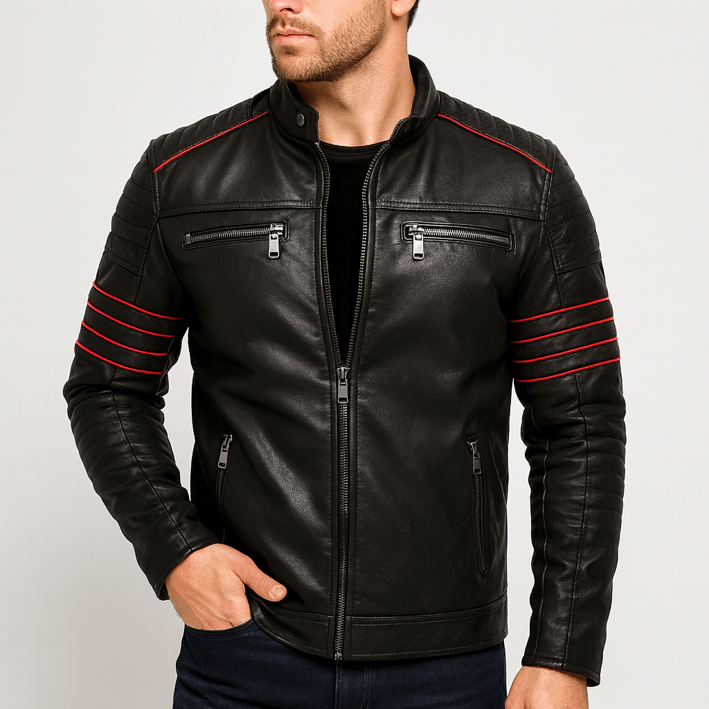 Stoneburry | Stylish leather motorcycle jacket