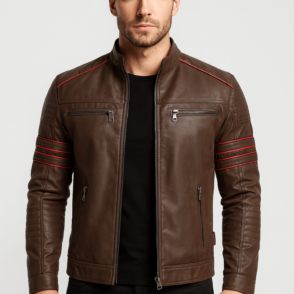 Stoneburry | Stylish leather motorcycle jacket