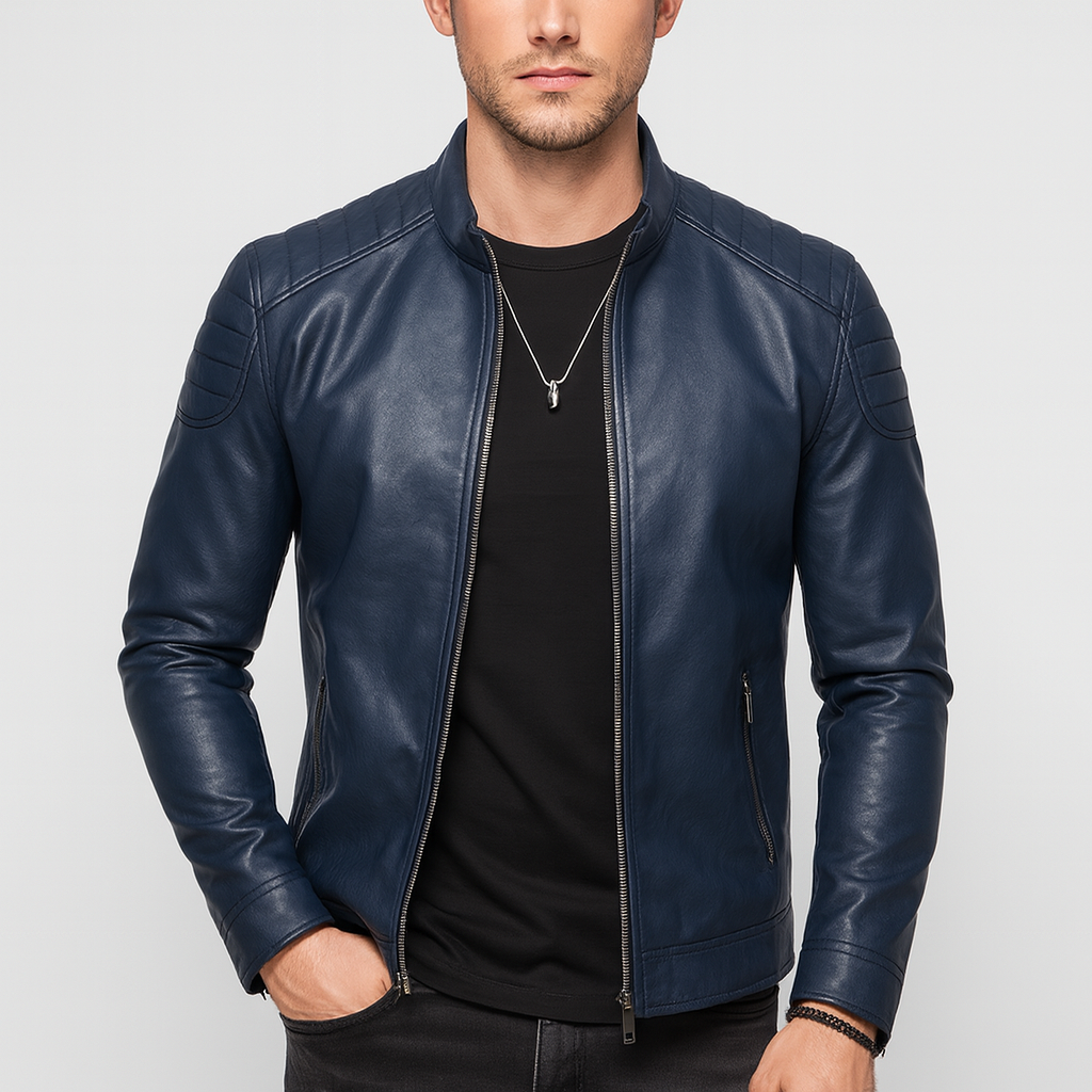 Stoneburry | Soft leather jacket with modern silhouette