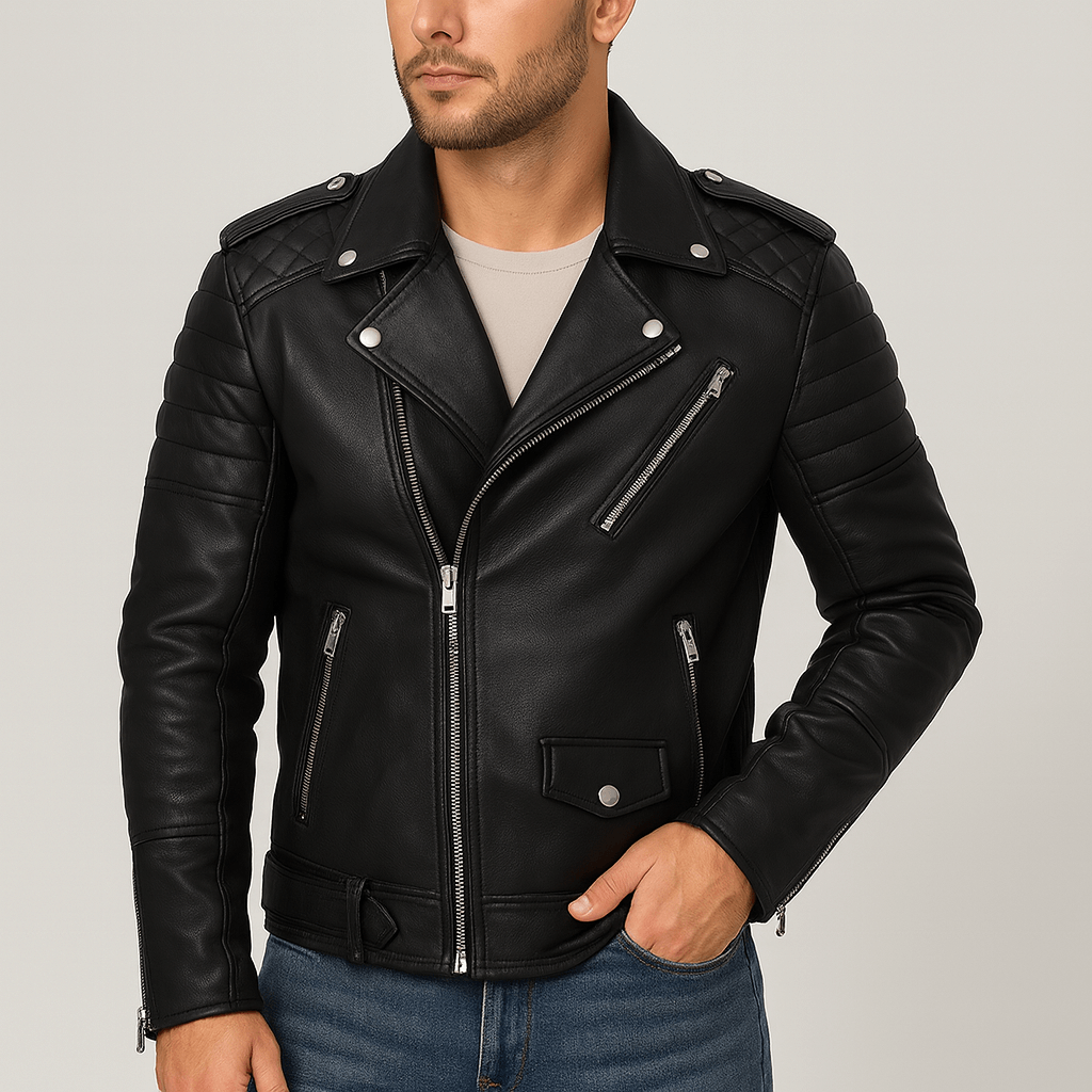 Stoneburry | Soft leather jacket with classic silhouette