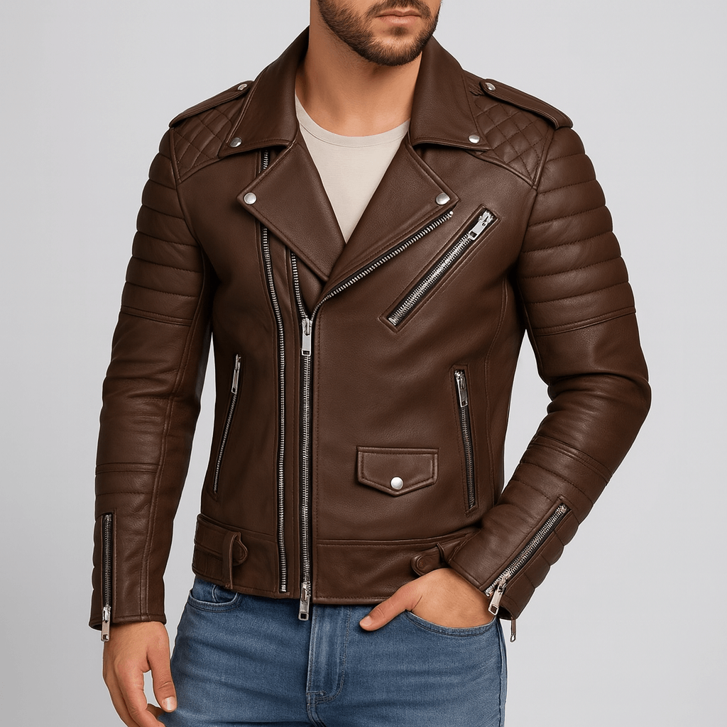 Stoneburry | Soft leather jacket with classic silhouette