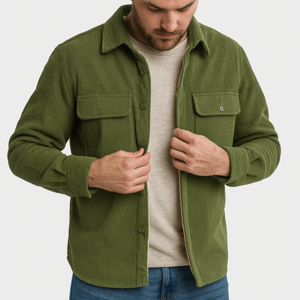 Stoneburry | Corduroy Casual Longsleeve Shirt