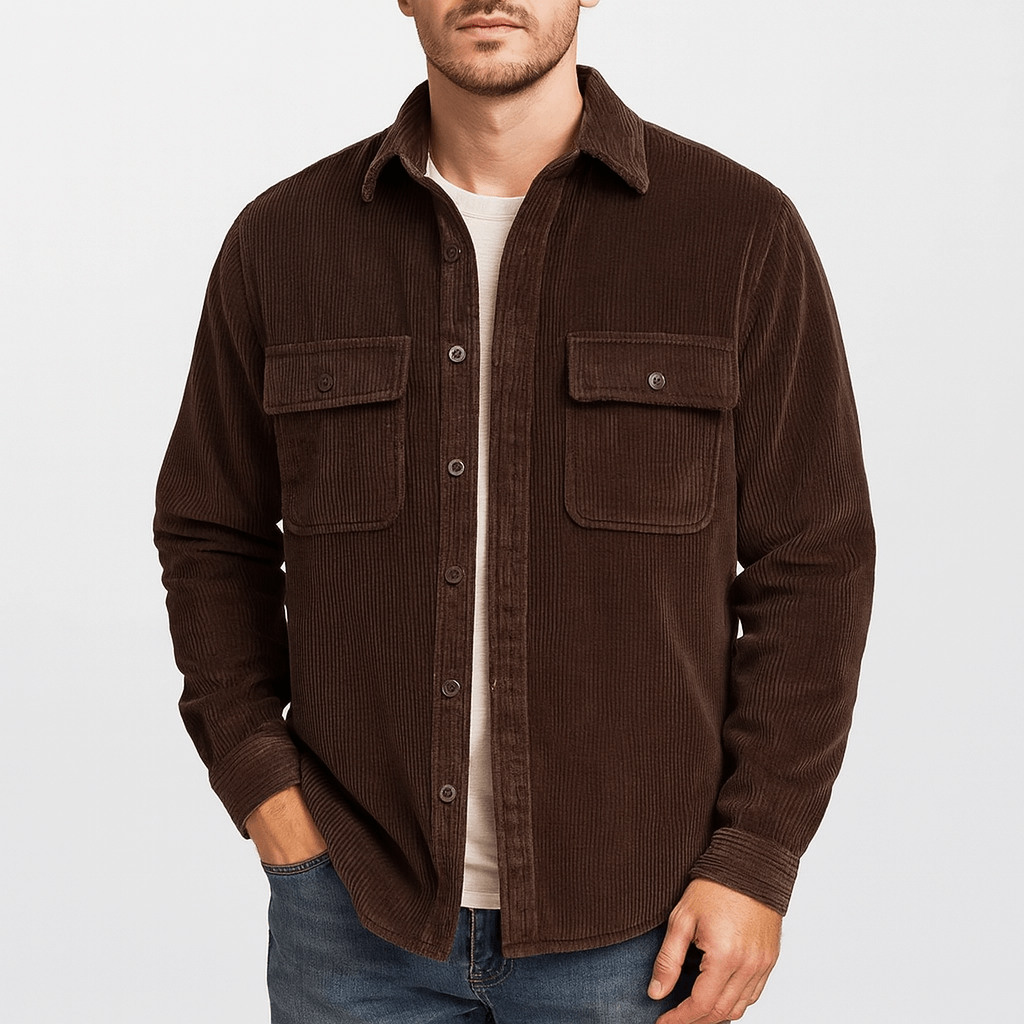 Stoneburry | Corduroy Casual Longsleeve Shirt