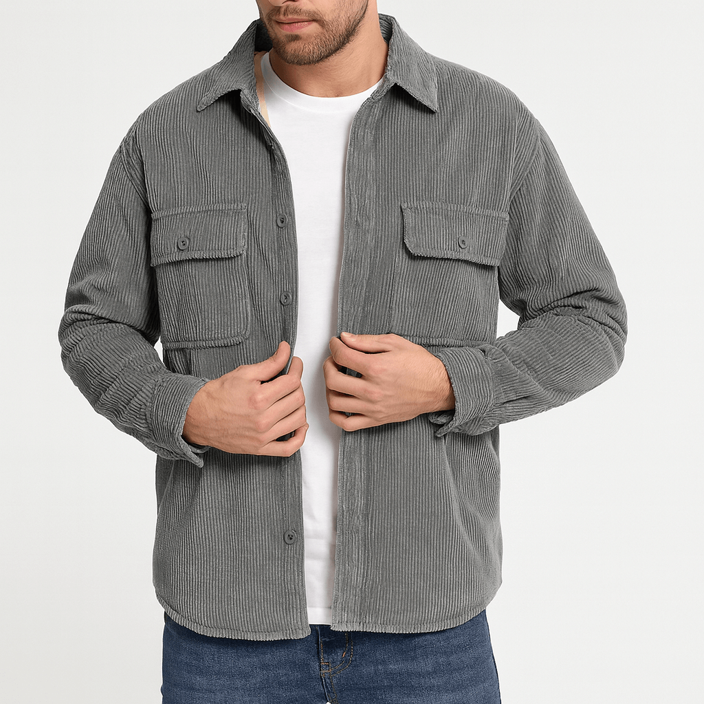Stoneburry | Corduroy Casual Longsleeve Shirt