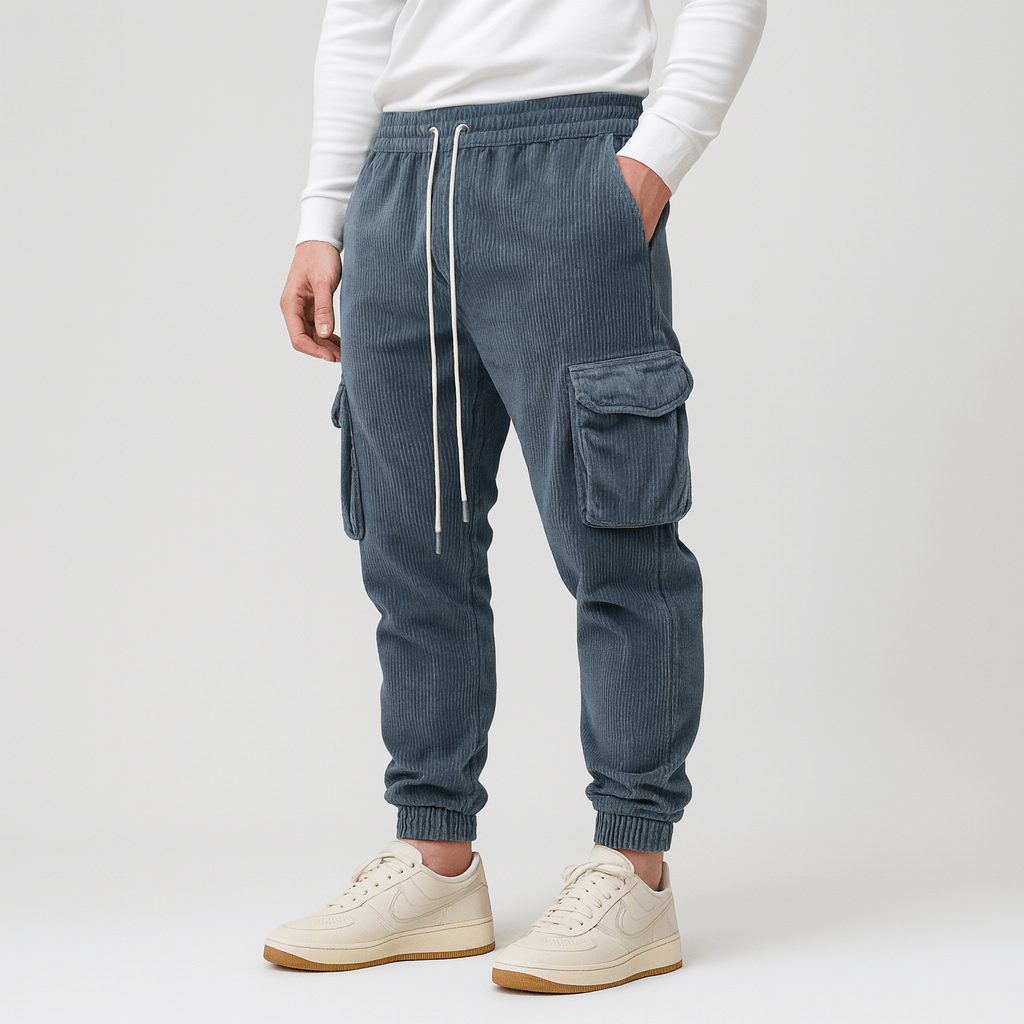 Stoneburry | Soft ribbed corduroy jogger pants
