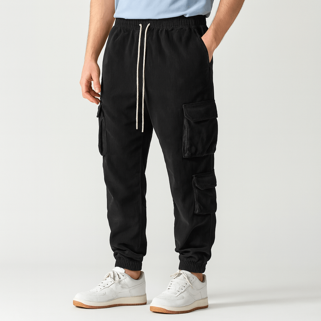 Stoneburry | Soft ribbed corduroy jogger pants