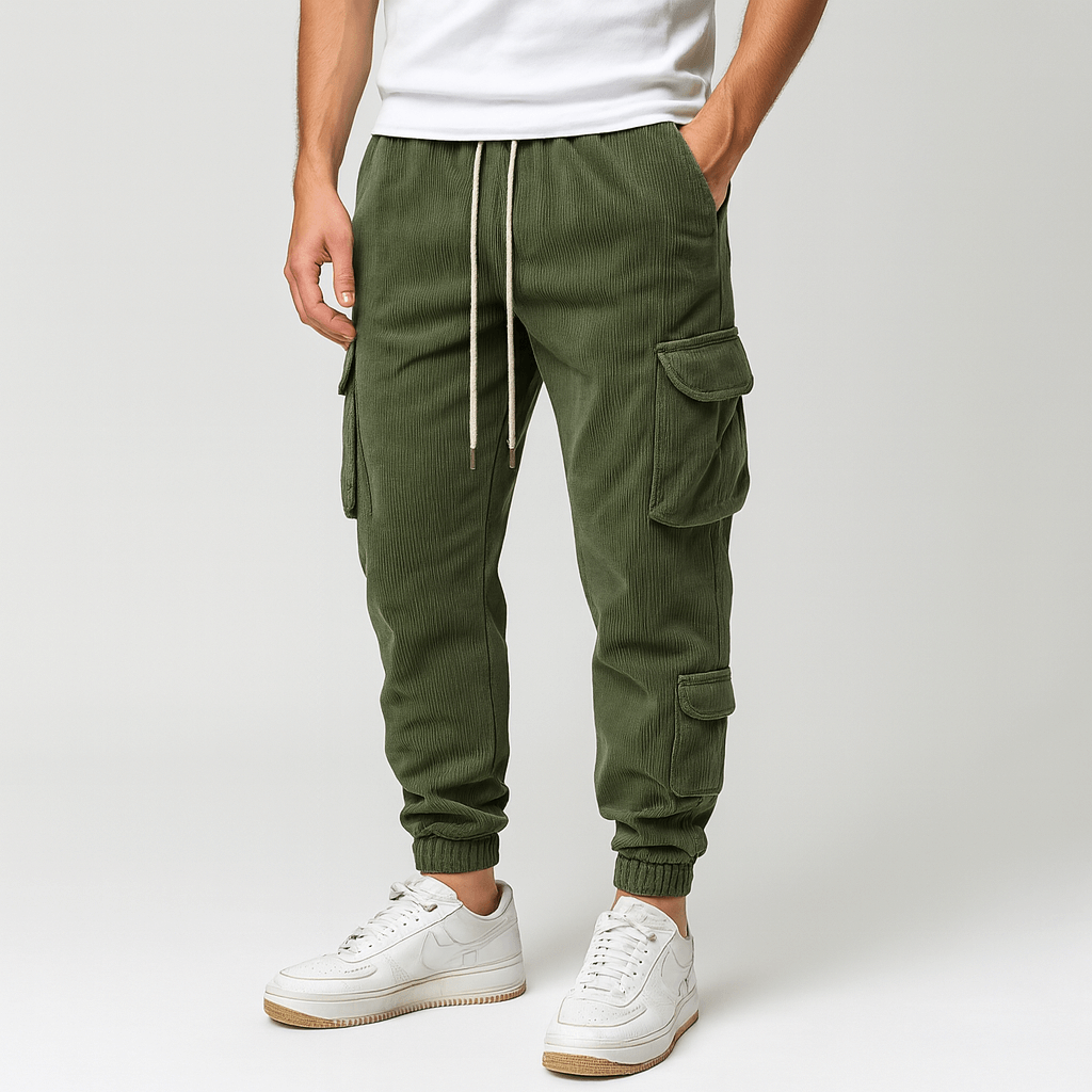 Stoneburry | Soft ribbed corduroy jogger pants