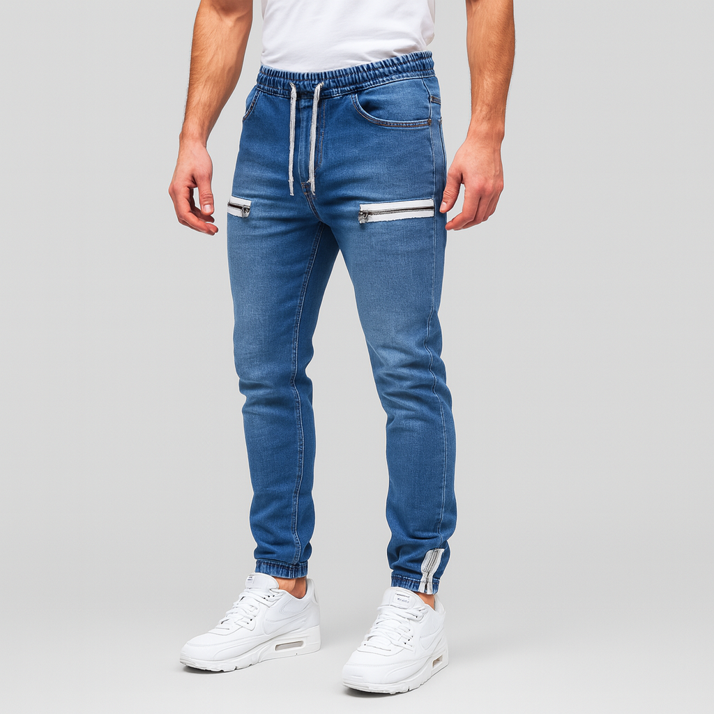 Stoneburry | Tapered fit jogger jeans with elastic waist
