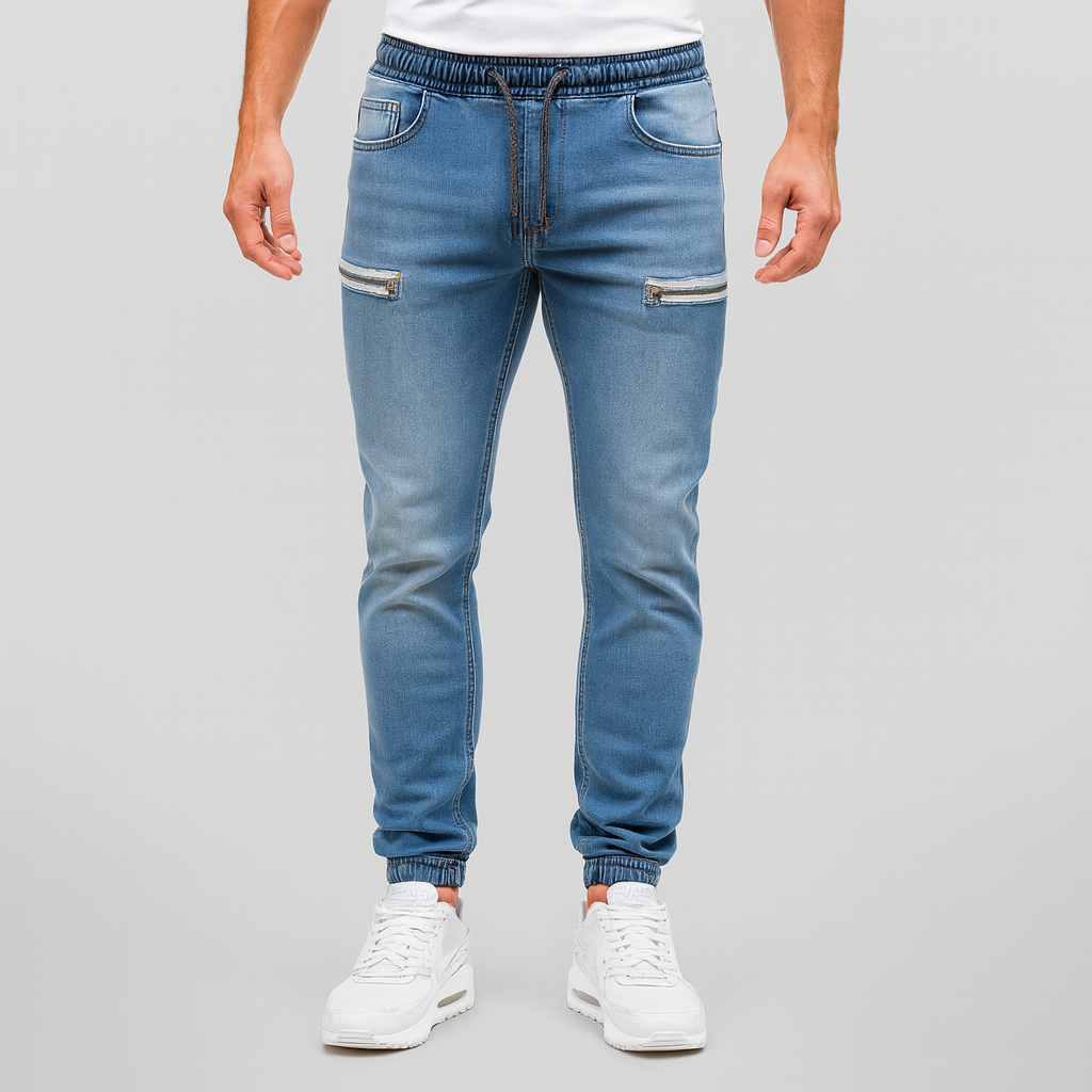 Stoneburry | Tapered fit jogger jeans with elastic waist