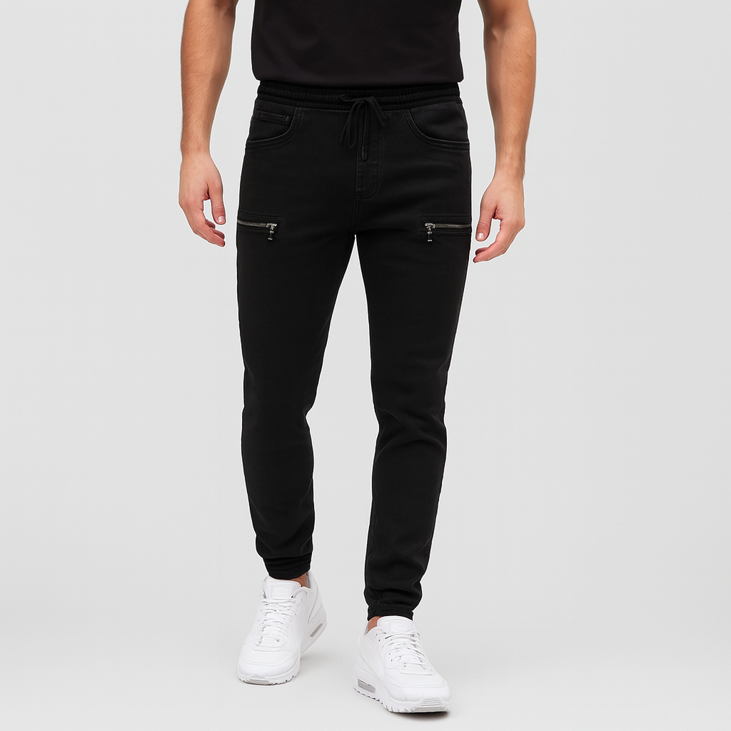 Stoneburry | Tapered fit jogger jeans with elastic waist