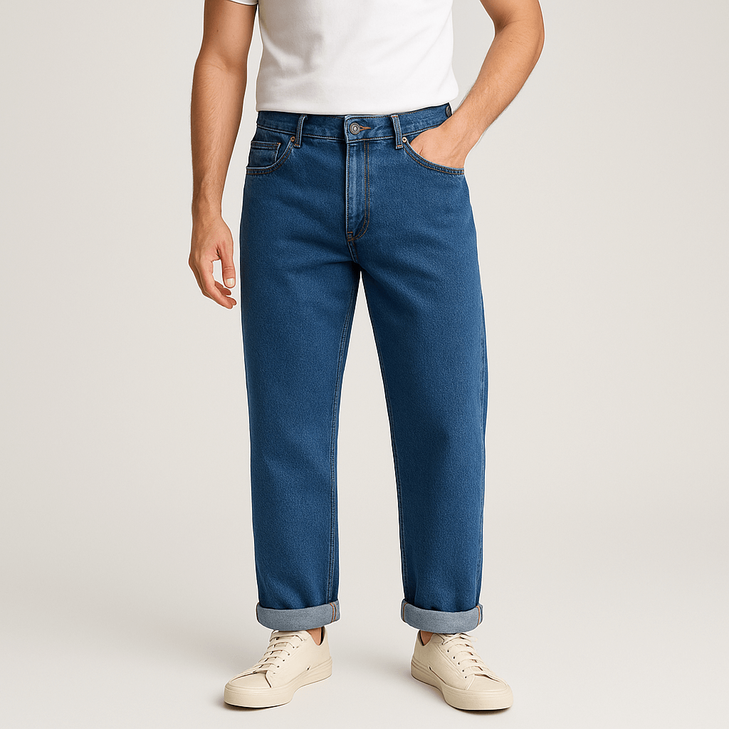 Stoneburry | Relaxed fit straight leg denim jeans