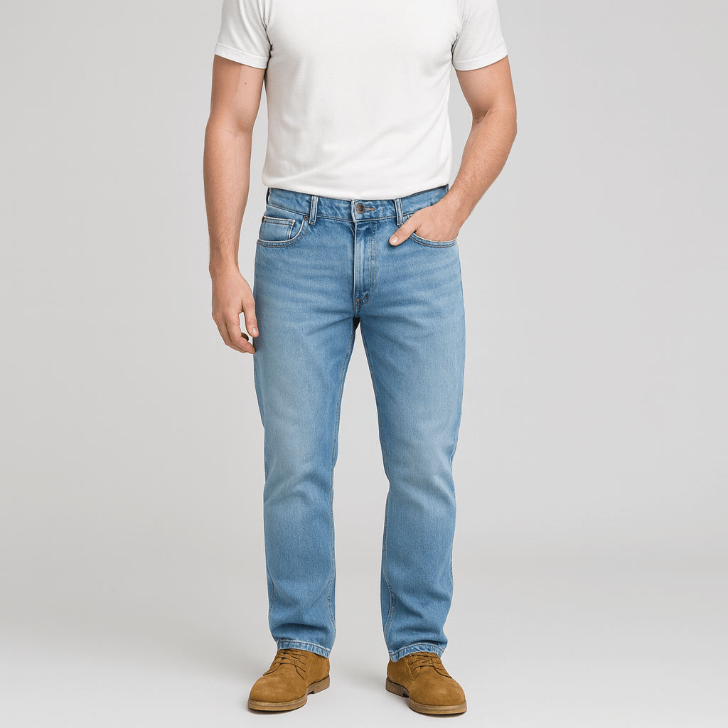 Stoneburry | Durable denim straight leg jeans