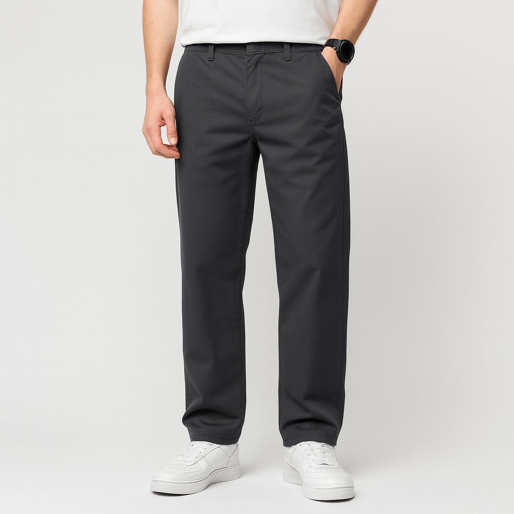 Stoneburry | Relaxed fit cotton blend casual trousers
