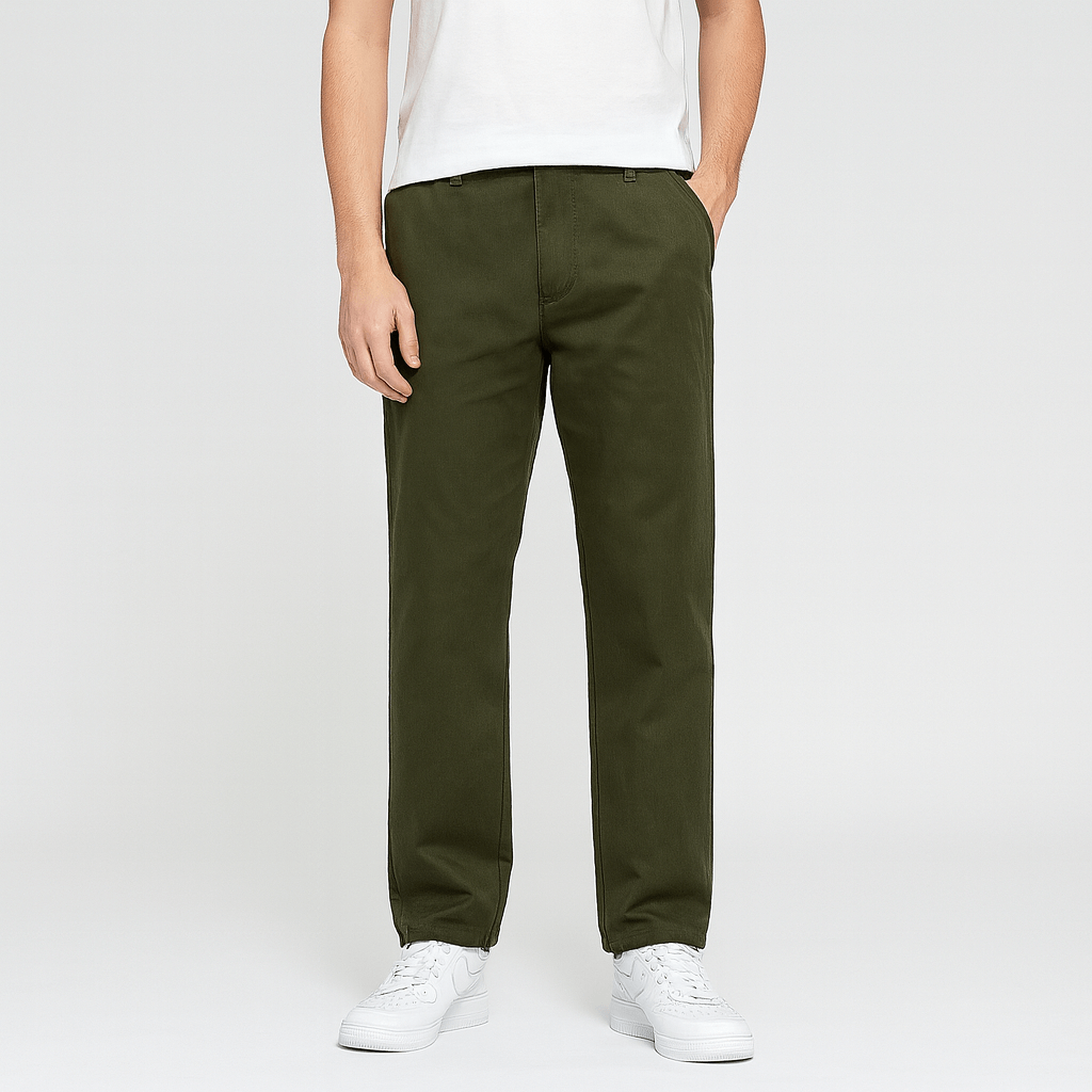 Stoneburry | Relaxed fit cotton blend casual trousers