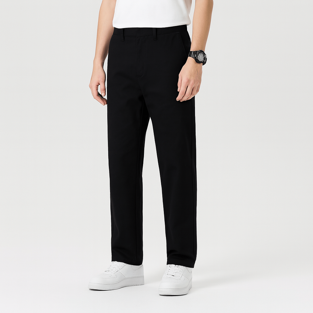 Stoneburry | Relaxed fit cotton blend casual trousers