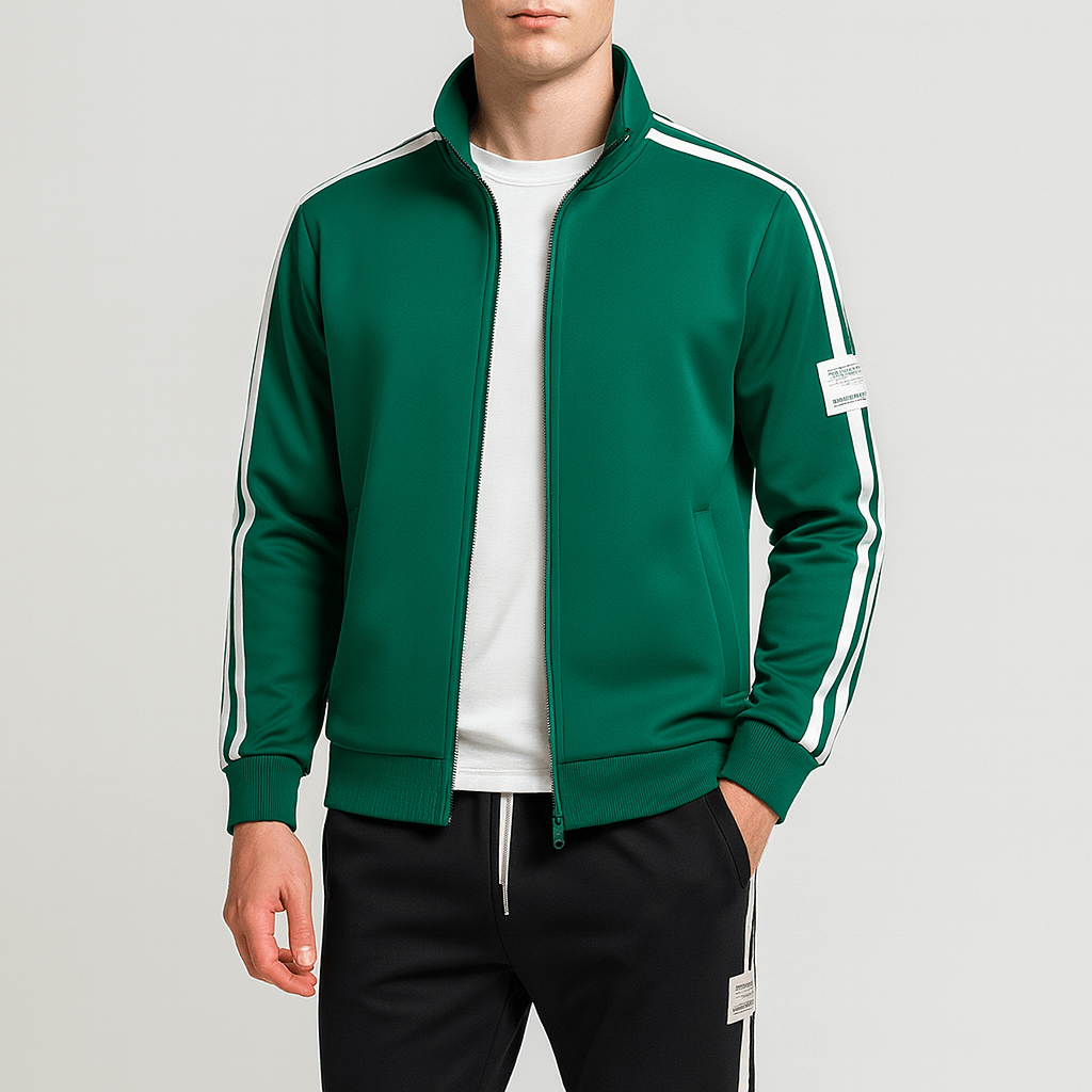 Stoneburry | Zip-up tracksuit set with contrasting stripes
