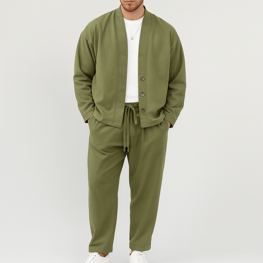 Stoneburry | Relaxed co-ord set with button jacket