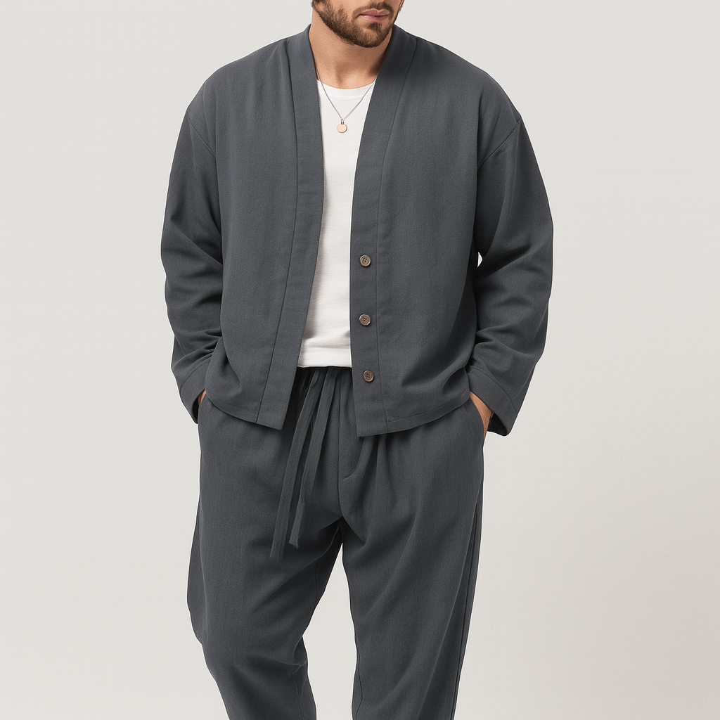 Stoneburry | Relaxed co-ord set with button jacket
