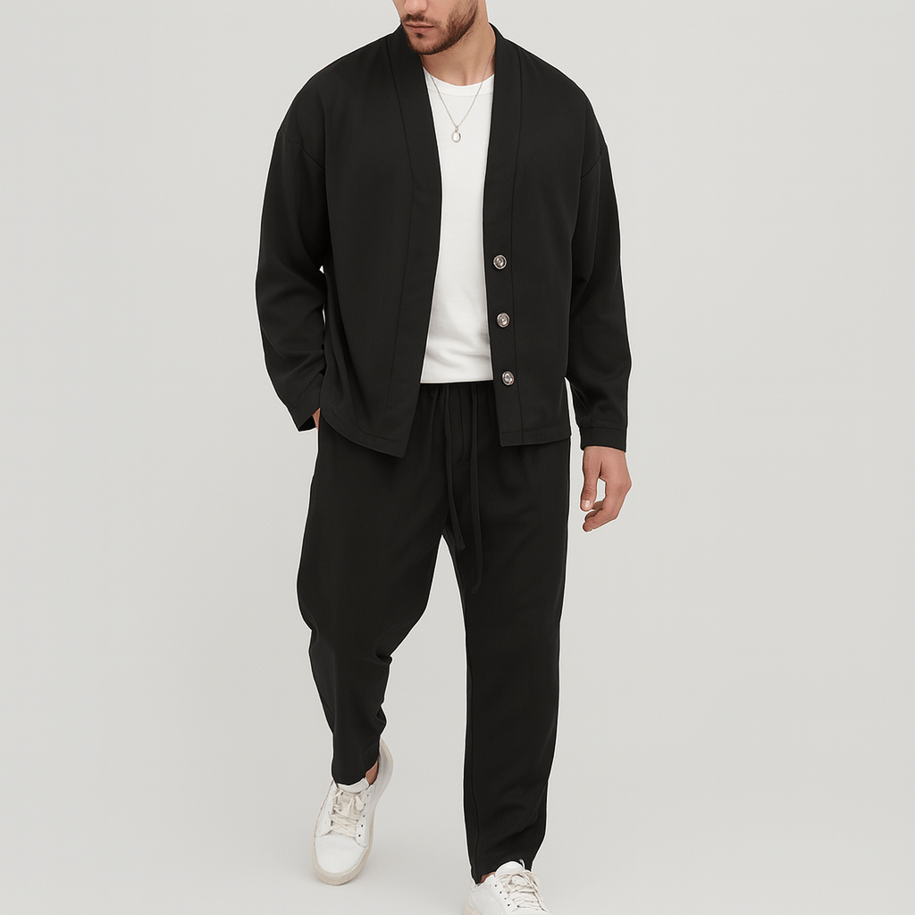 Stoneburry | Relaxed co-ord set with button jacket