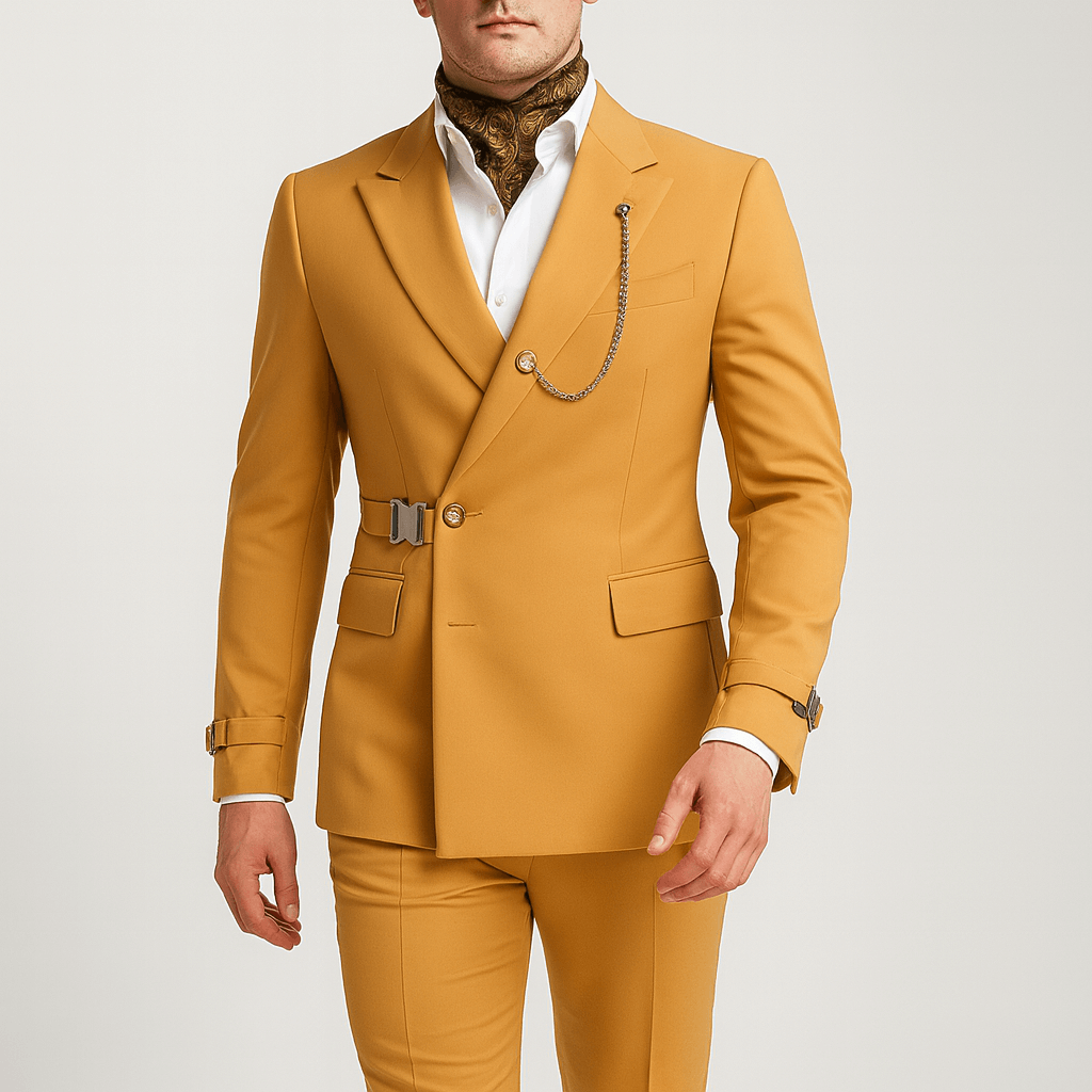 Stoneburry | Double-breasted suit with buckle details